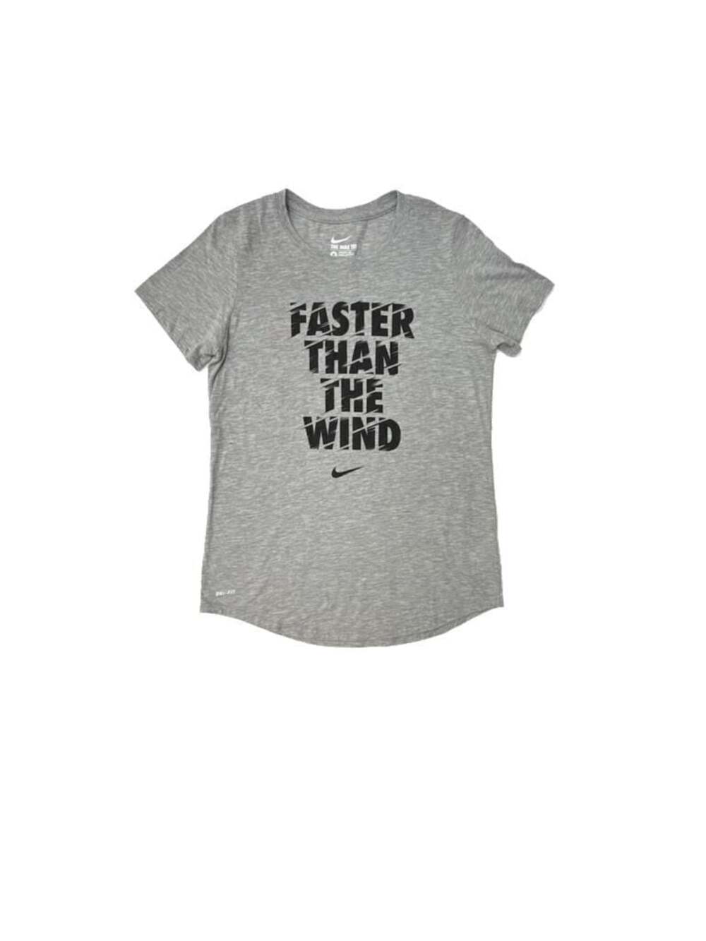 Nike Dri-FIT 'Faster Than The Wind' Athletic Gray T-Shirt